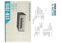 Sony STR-7015 - Service Manual 